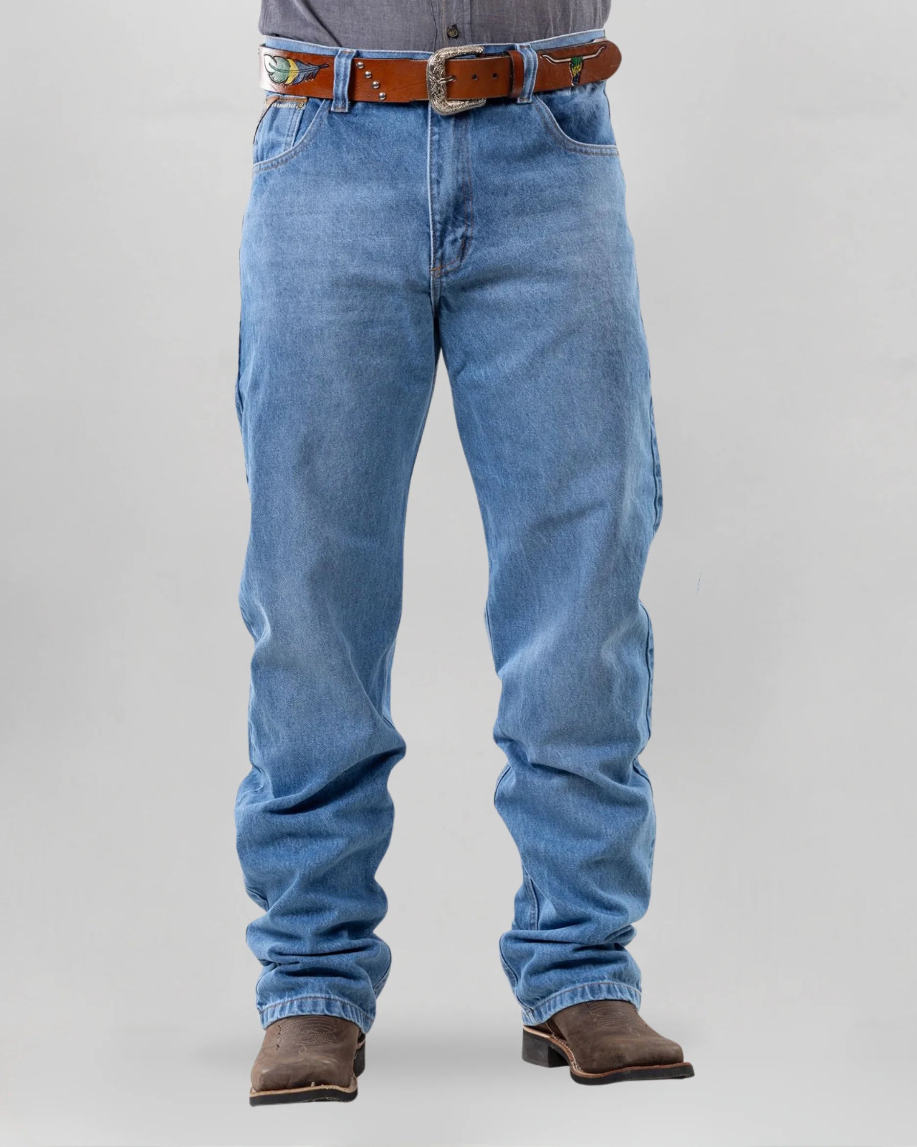 Calça Country Masculina ARIAT Balão Americano Acabamento Especial vista frontal