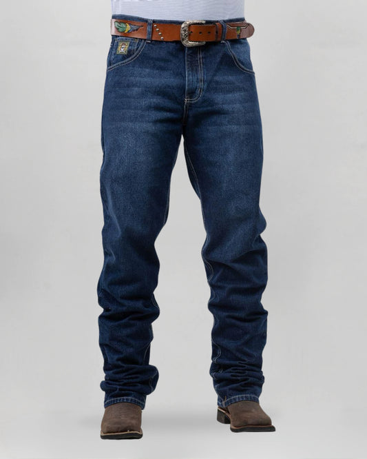 Calça Country Masculina Cinch Balão Americano índigo vista frontal