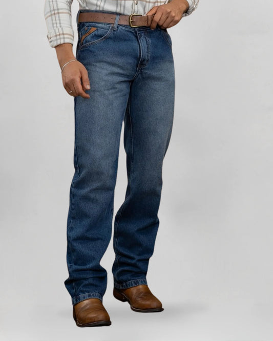 Calça Country Masculina ARIAT Balão Americano Lavagem Premium vista frontal