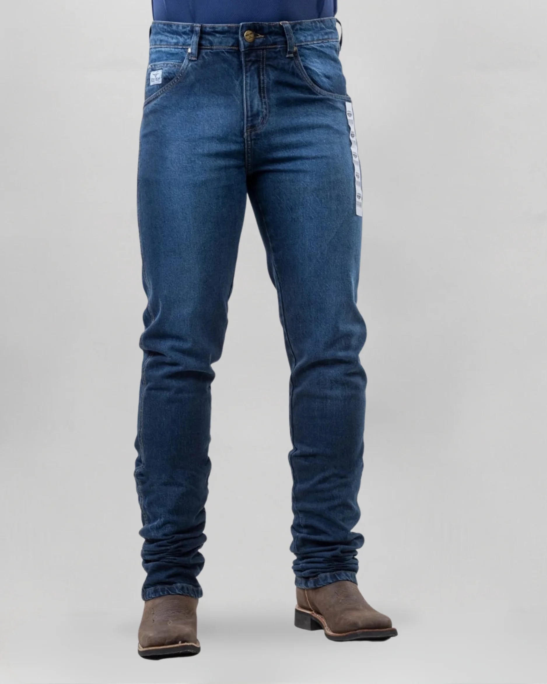 Calça Country Masculina King Farm vista frontal jeans premium