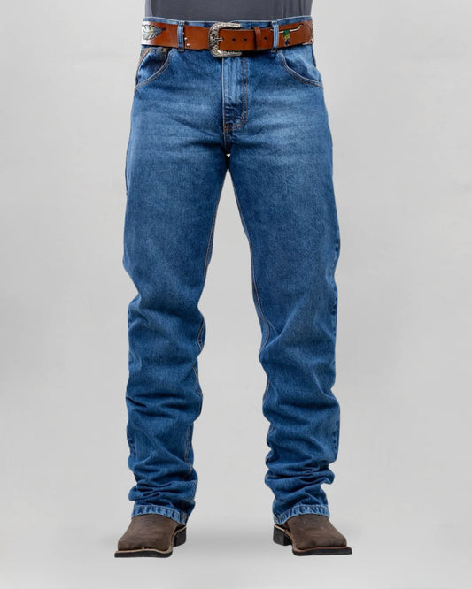 Calça Country Masculina ARIAT Balão Americano Lavagem Stonewashed vista frontal
