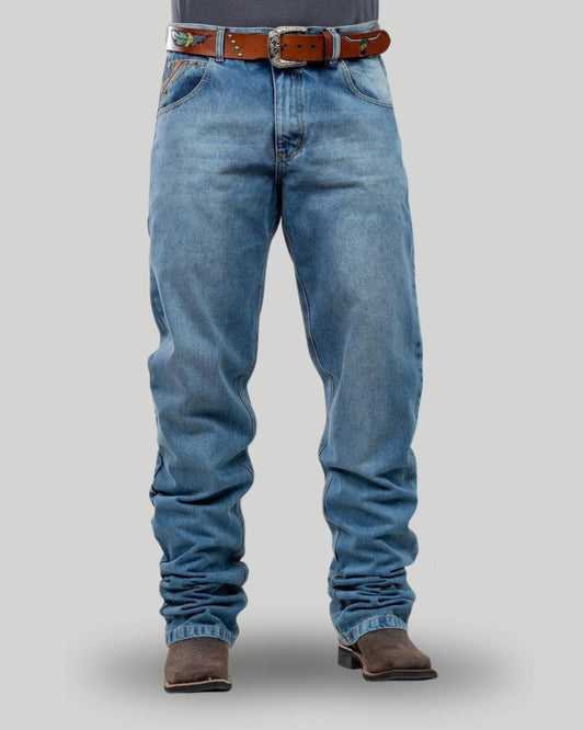 Calça Jenas ARIAT M5 Longhorn Stone Balão Masculina