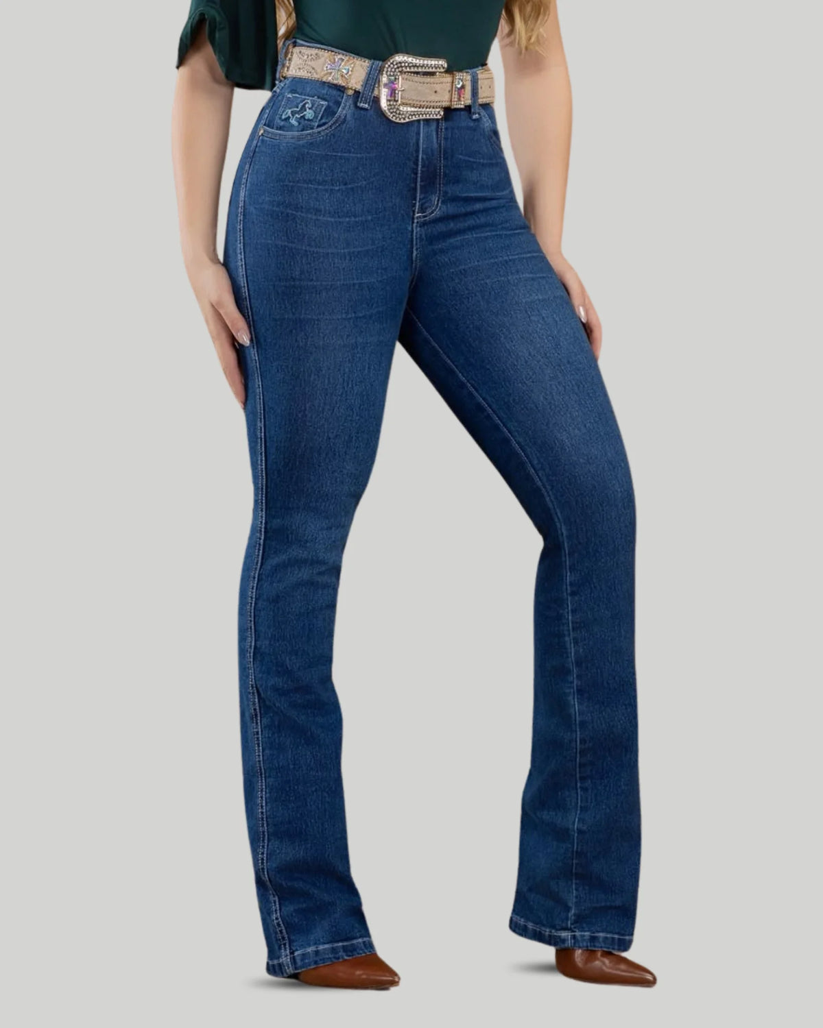 Calça Country TEXAS FARM Blue Horse Feminina