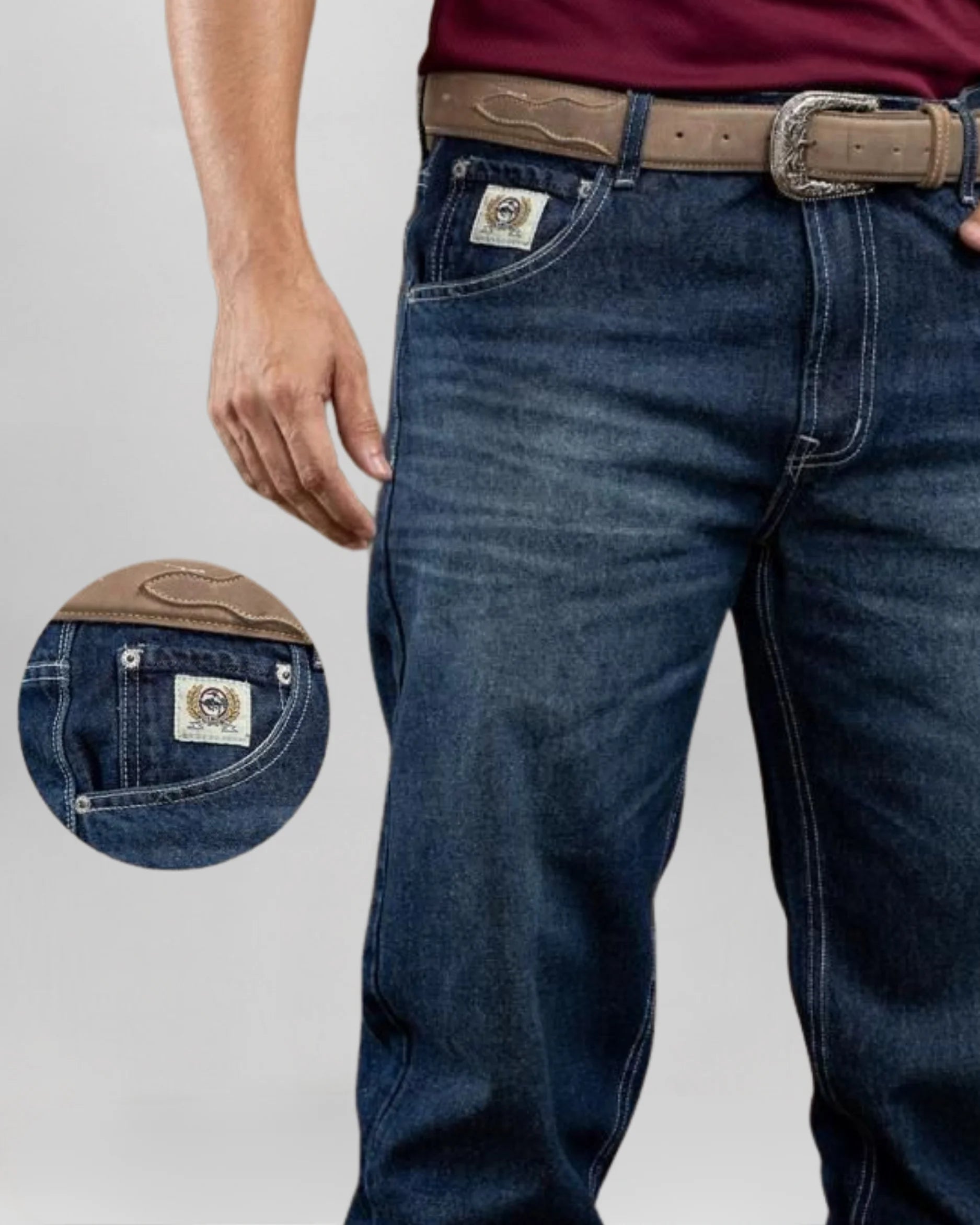 Calça Country Masculina Cinch Balão Americano vista traseira
