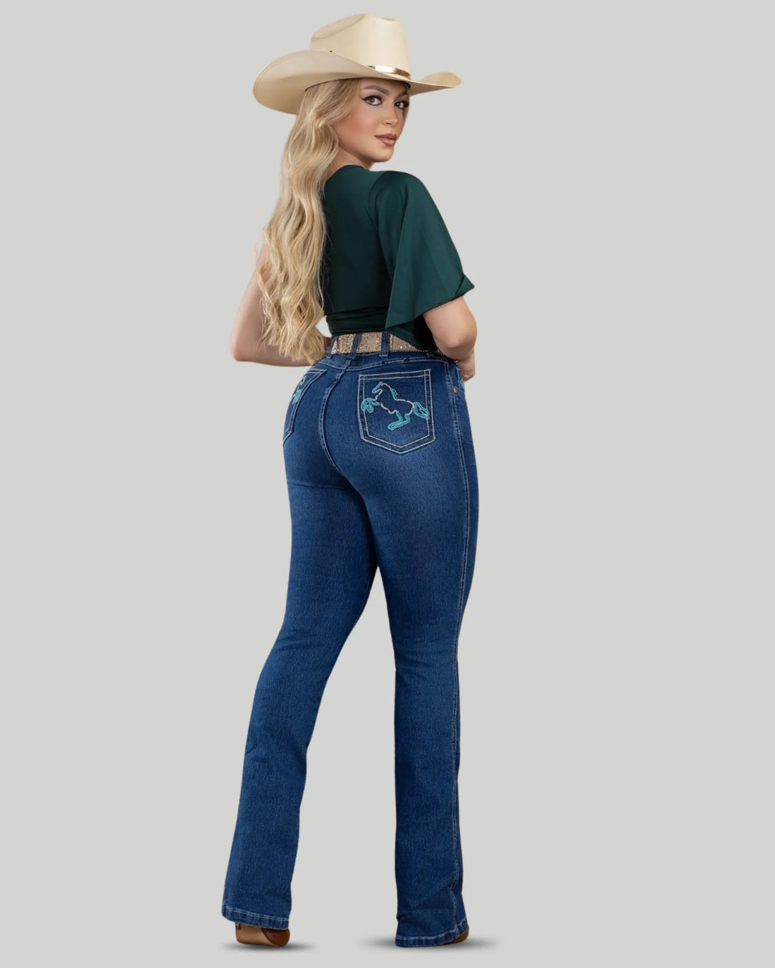Calça Country TEXAS FARM Blue Horse Feminina