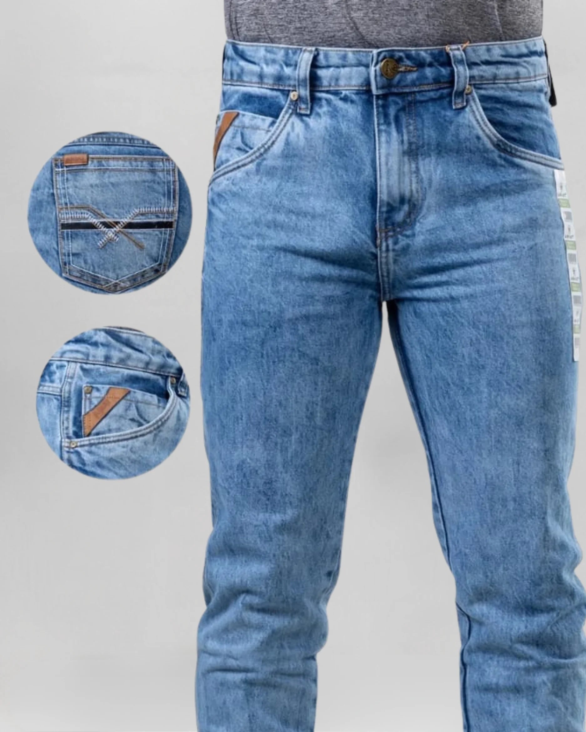 Calça Country Masculina ARIAT M5 Slim black vista traseira