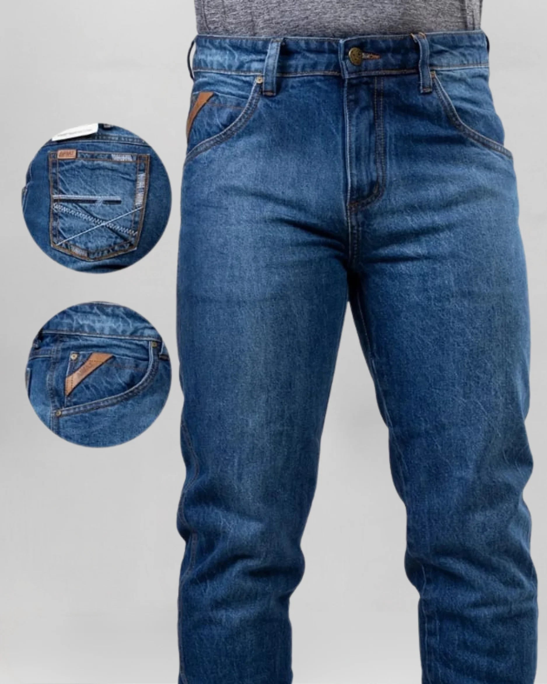 Calça Country Masculina ARIAT M5 Slim verde escuro vista traseira