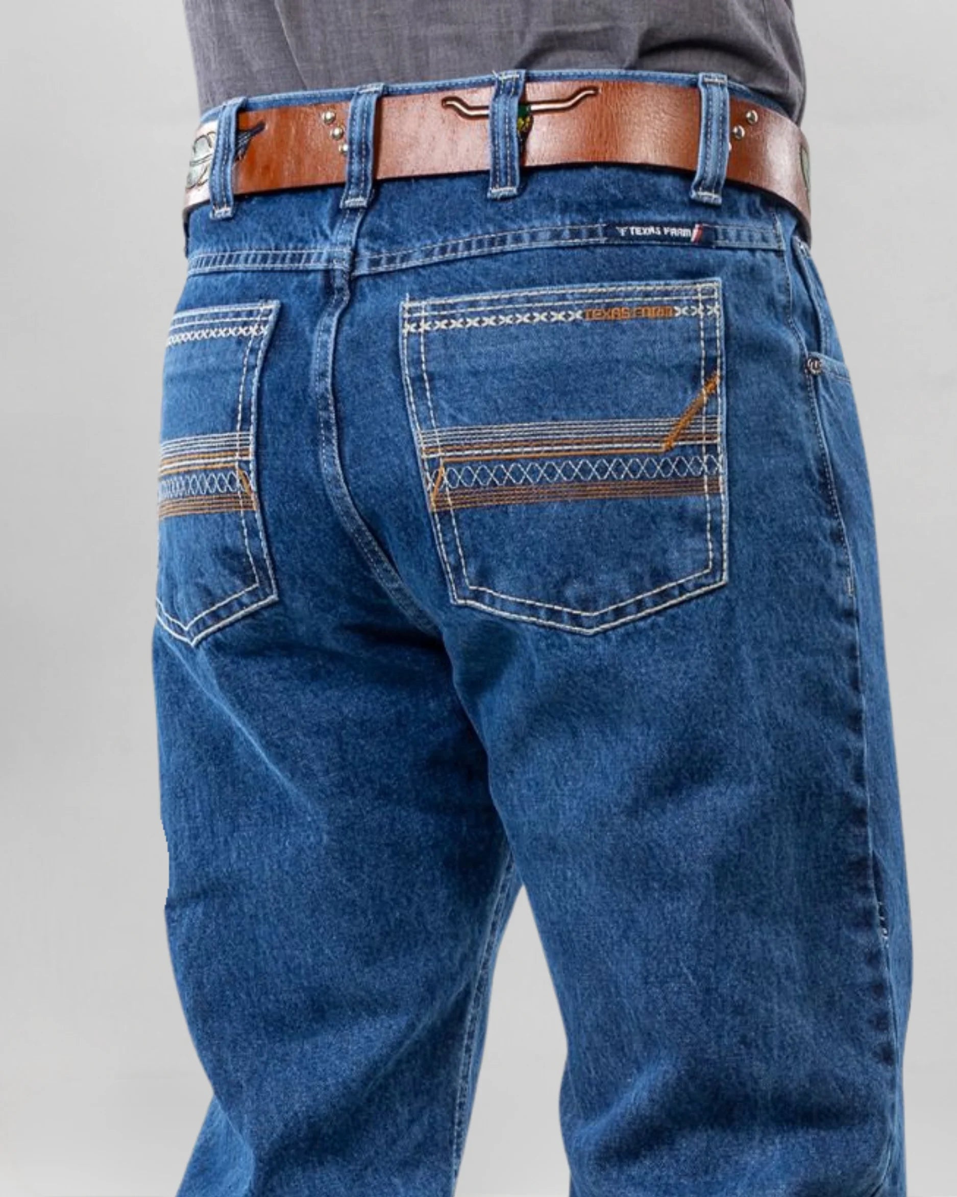 Calça Country Masculina Texas Farm Balão Americano detalhe acabamento