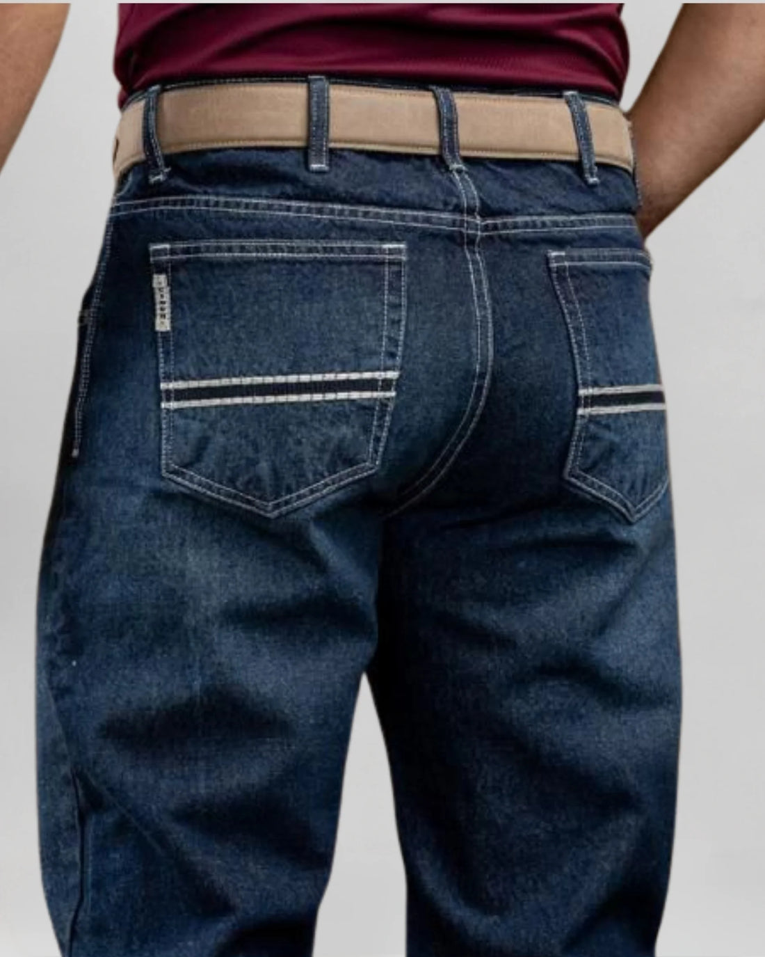 Calça Country Masculina Cinch Balão Americano detalhe do acabamento