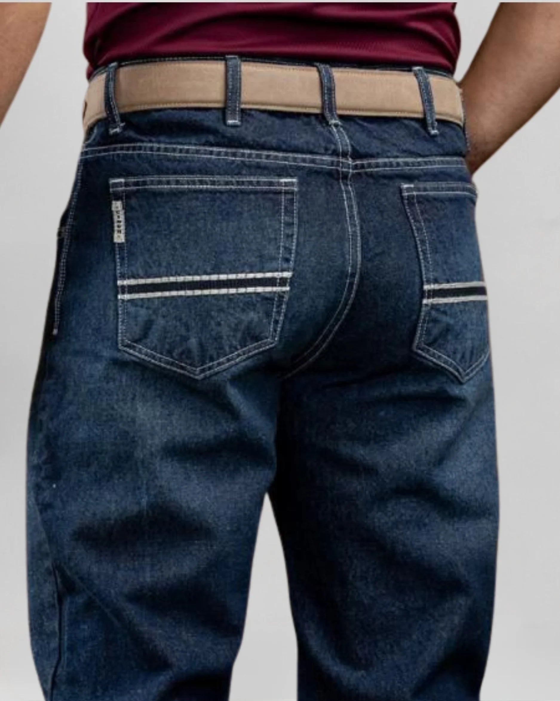 Calça Country Masculina Cinch Balão Americano detalhe do acabamento