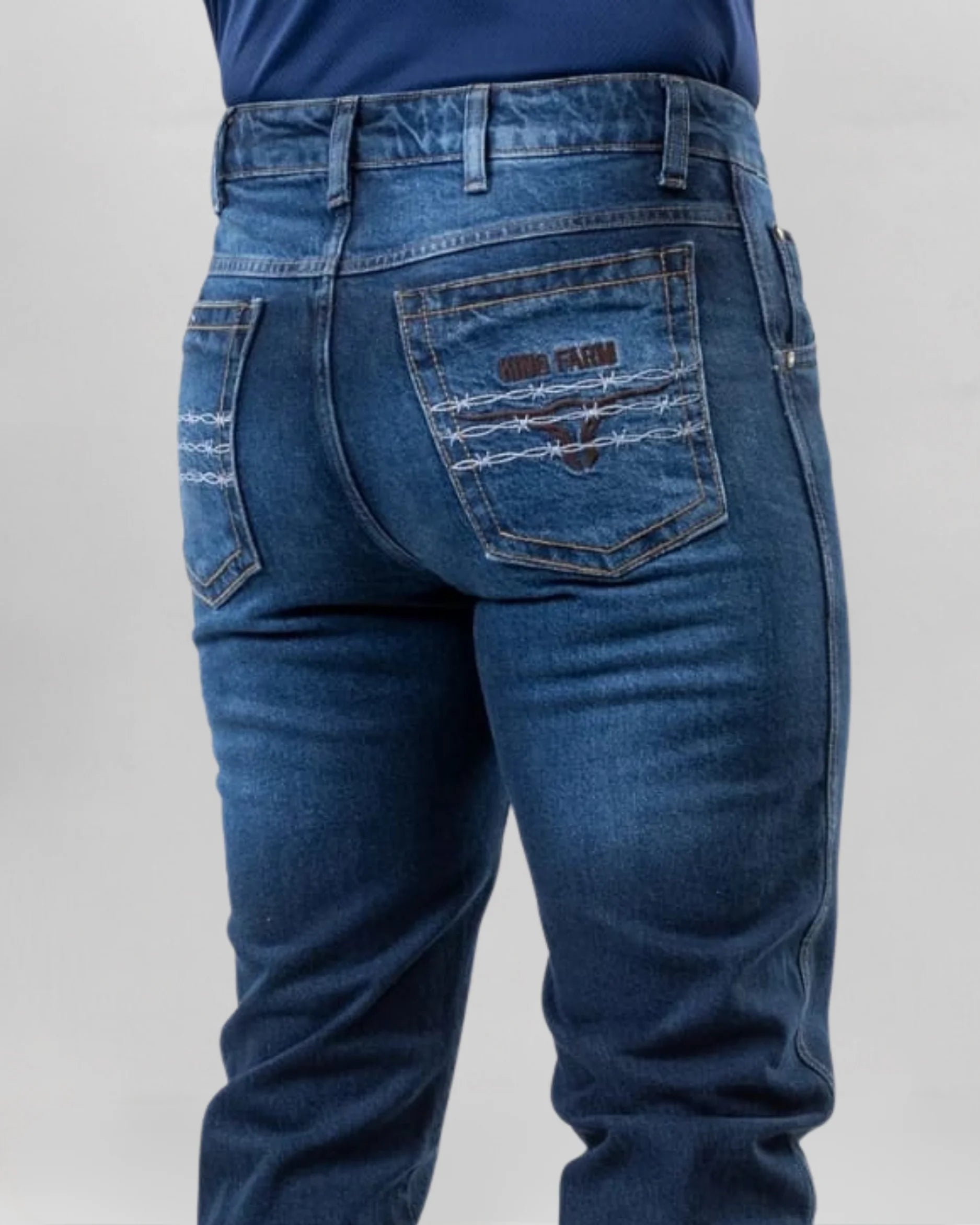 Calça Country Masculina King Farm detalhe do acabamento premium