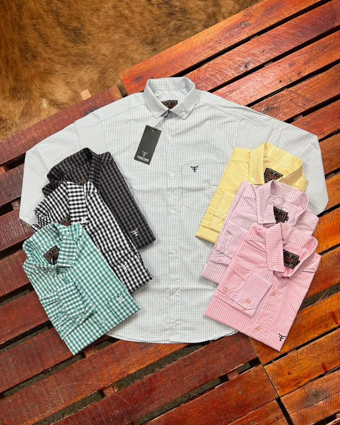 Camisa TEXAS FARM Tricoline Manga Longa